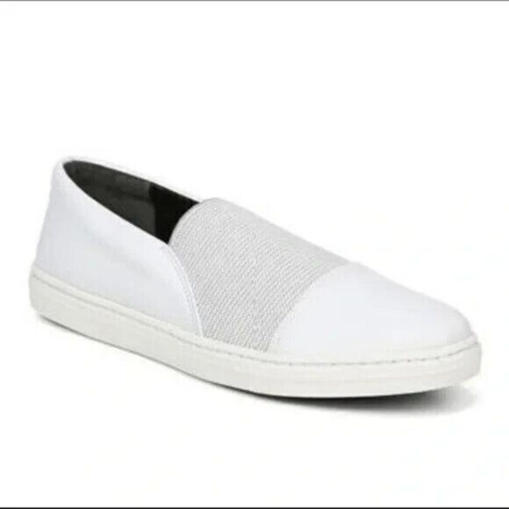Via Spiga Raine Slip On White Sneakers Shoes Womens Size 8.5M Slip On Athletic